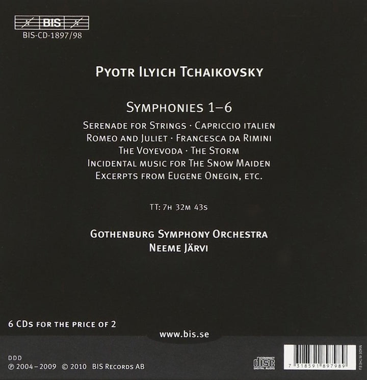 Sinfonien 1-6/Orchesterwerke, Audio-CD