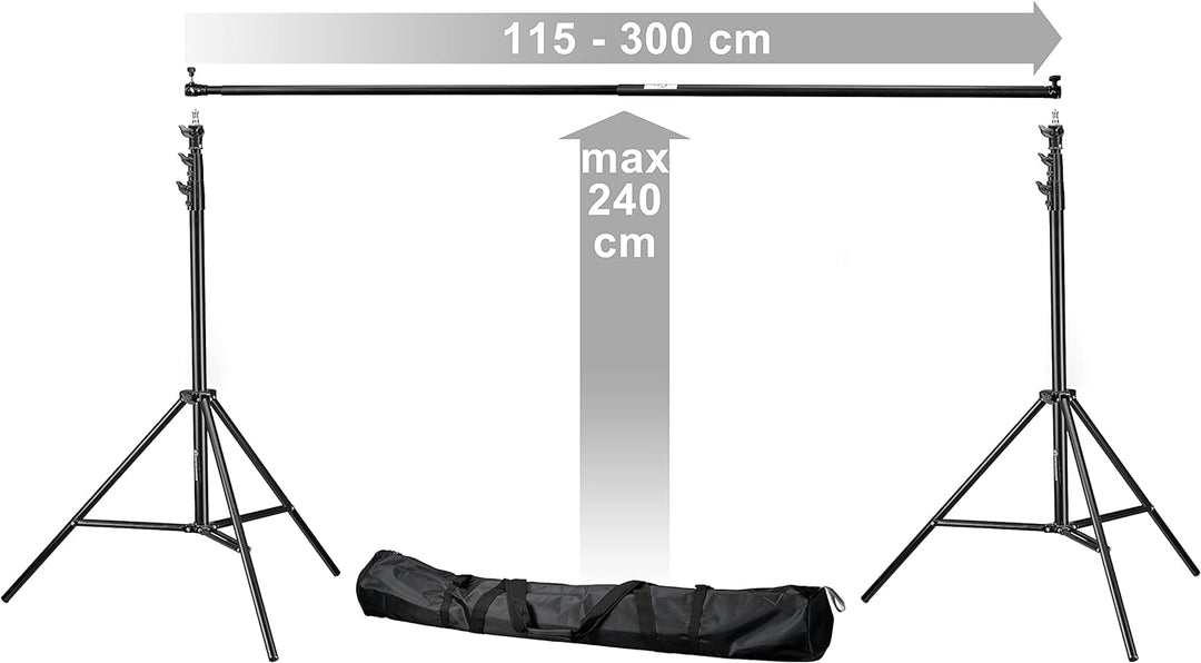 Bresser F002003 BR-D24 Hintergrund System 240 x 300 cm schwarz