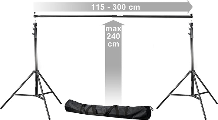 Bresser F002003 BR-D24 Hintergrund System 240 x 300 cm schwarz
