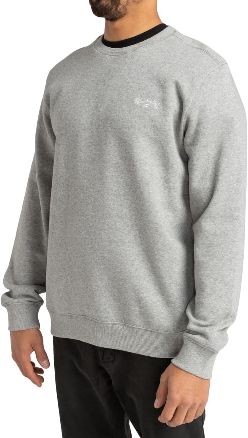 Billabong Herren Arch Cr Sweatshirt (1er Pack) S Grey Heather, S Grey Heather