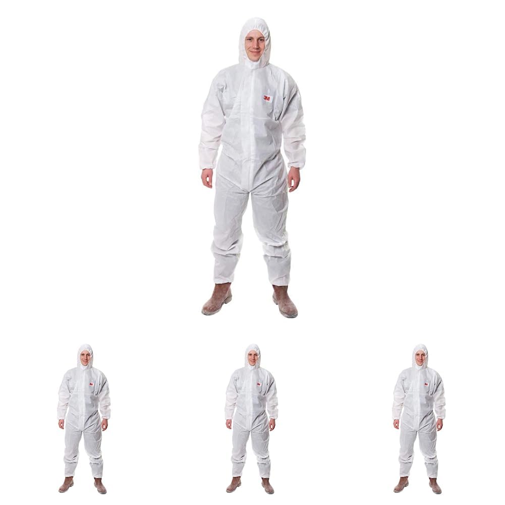 3M 4515 Schutzanzug, Typ 5/6, Grösse L, Weiss (Packung mit 4)