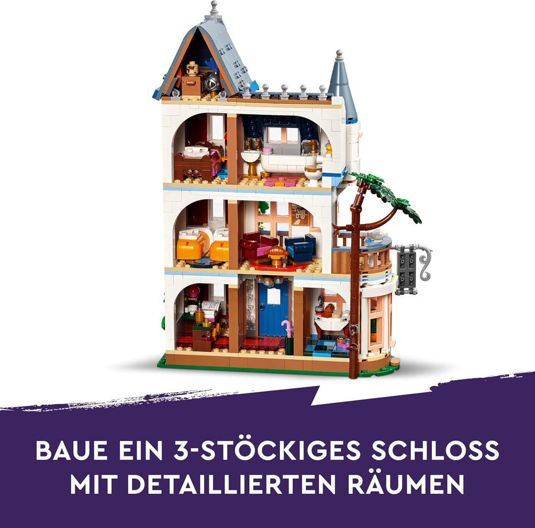 Lego Friends Burg mit Ferienunterkunft, Hotel-Spielset für Kinder und Teenager ab 12 Jahren mit 4 Sp