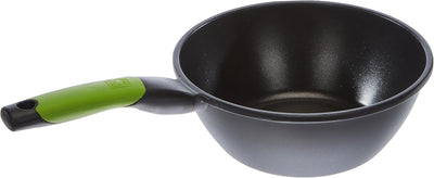 BRA Prior Wok, 24 cm, aus Aluminiumguss, mit Antihaftbeschichtung Teflon Classic Wok 24 cm, Wok 24 c