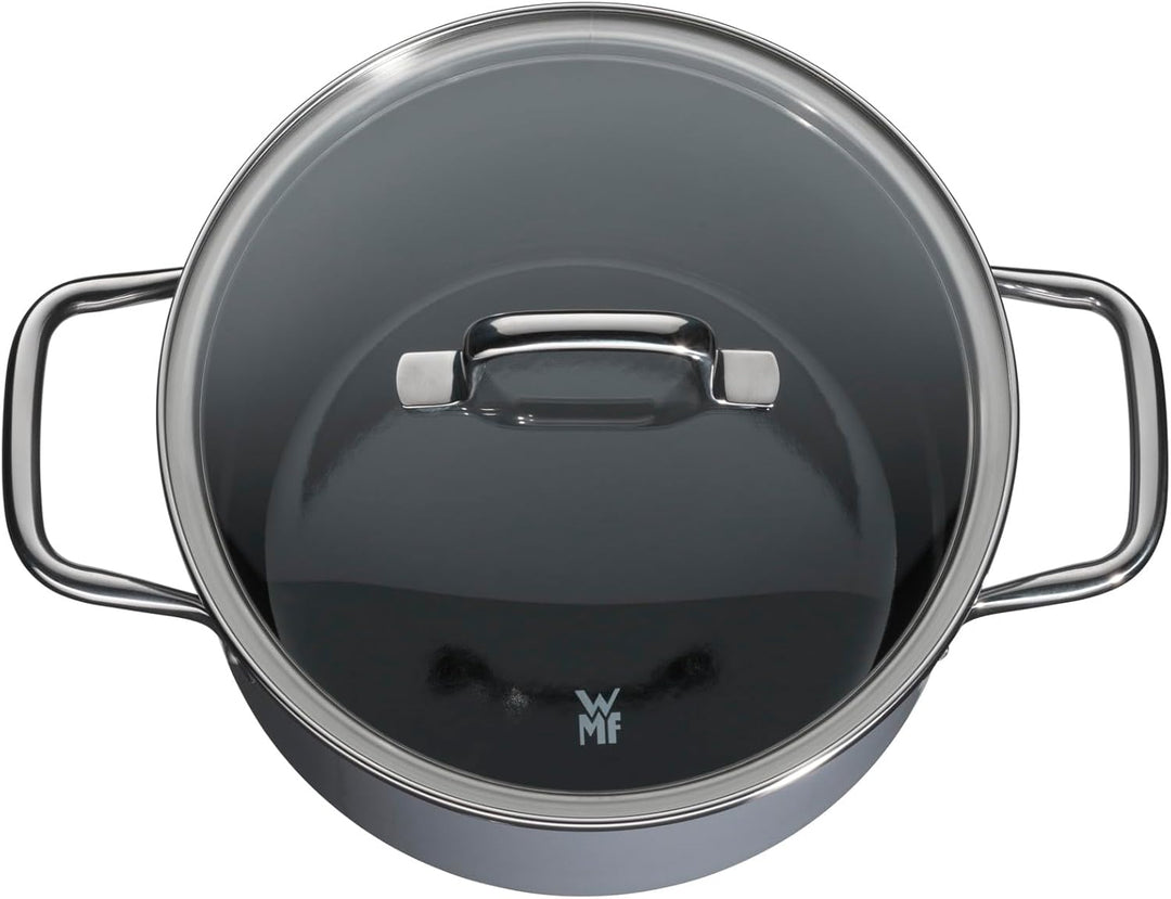 WMF Fusiontec Essential Topfset Induktion 3-teilig, Kochtopf Set mit Glasdeckel, Induktions Töpfe Se