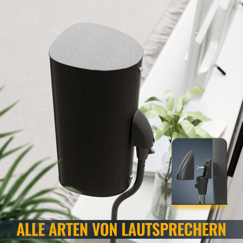 RICOO 2X Lautsprecherständer HiFi Audio Lautsprecher Ständer Universal BH-08-B Höhenverstellbar Boxe