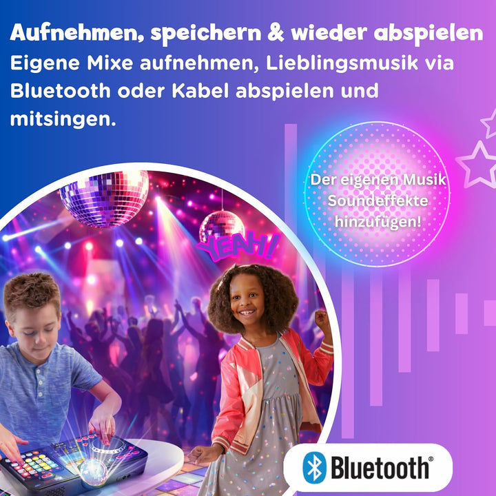 VTech Kidi DJ Mix – 10-in-1 DJ-Mischpult mit Jog-Wheel und vielen Effekten zum Bearbeiten der Musik