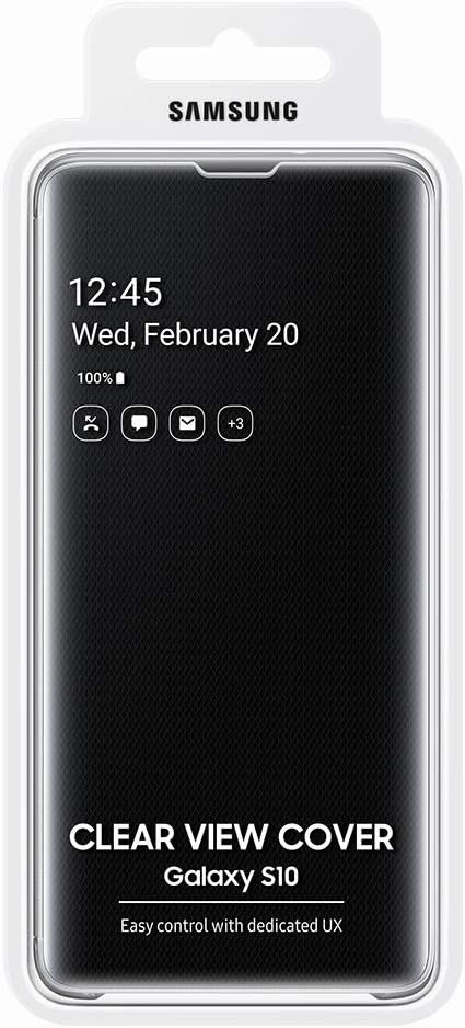 Samsung Clear View Cover für Galaxy S10 Schwarz - 6.1 Zoll, Schwarz