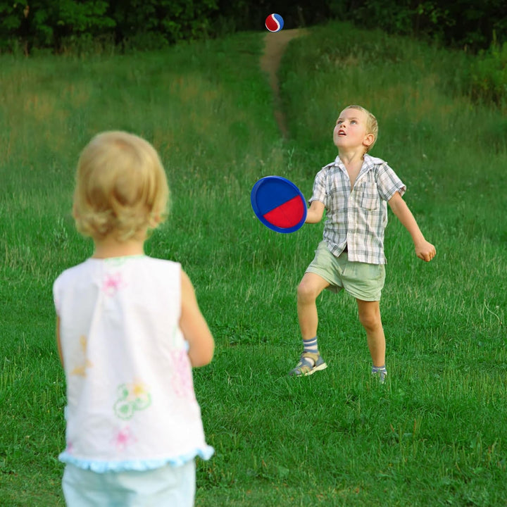 U&C Planet Beachball Set Strandtennis Set Paddle Ball Spiel Klettballspiel Strandschlägerset für Kin