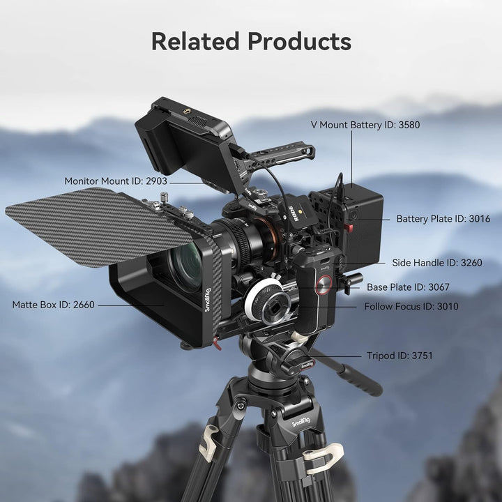 SMALLRIG A7 IV Käfig Cage mit oberem Griff und HDMI-Kabelklemme, Basis Kit für Sony Alpha 7 IV/Alpha