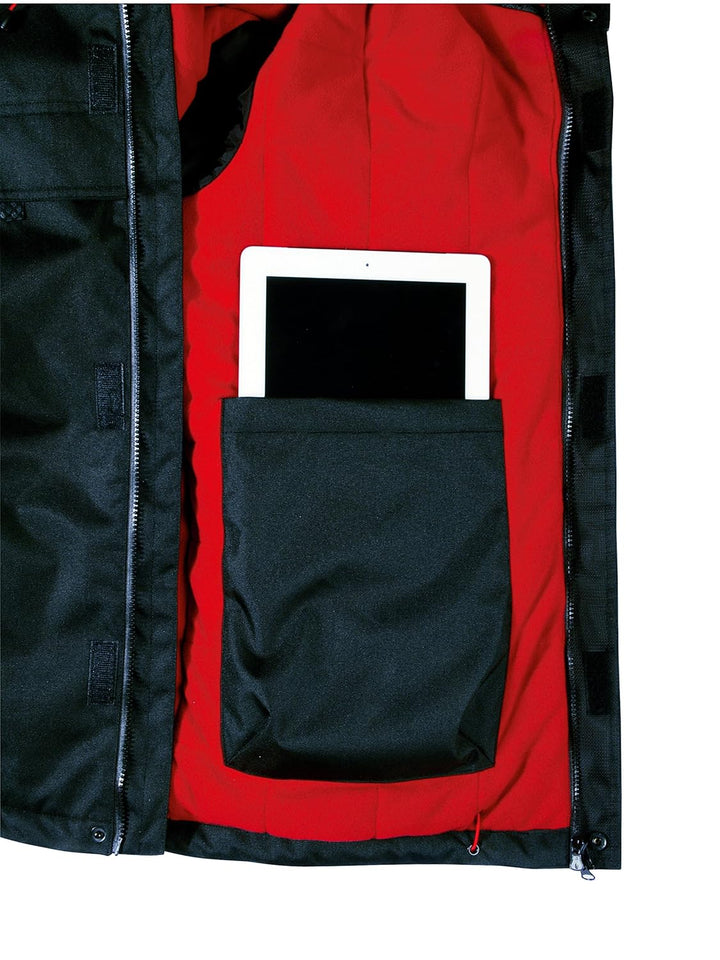 U-Power-Jacke, mit Mikrofleece gefütterter Mantel, Oberbekleidung, verstellbare Kapuze und Bündchen,