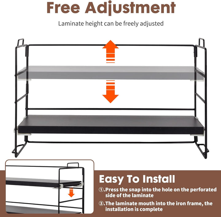 powerking Schreibtisch Regal Organizer, 2-Tier Desktop Regale, justierbare Bücherregal Speicher Rack