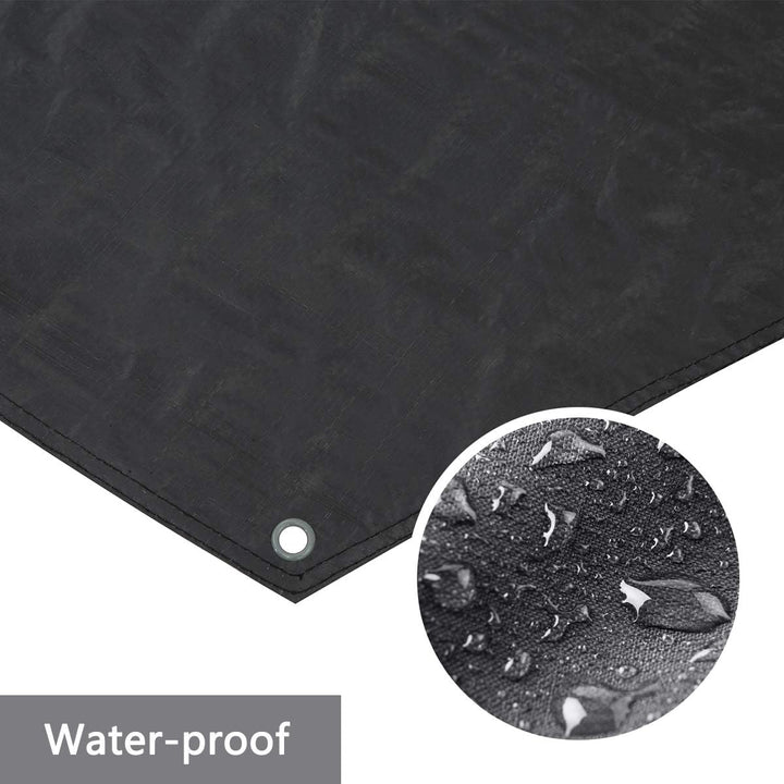 Alvantor Strapazierfähige Plane, wasserdicht, 3 x 3 m, Bodenanhänger mit rostiger Öse, wetterbeständ