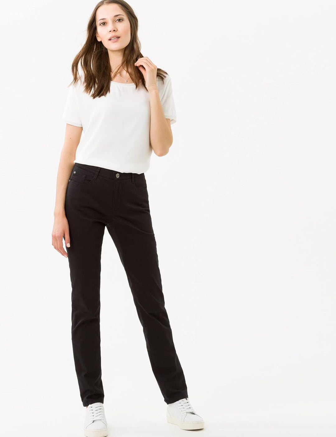 BRAX Feel Good Feel Good Damen Hose Carola – Straight Leg, Stretch, normaler Bund – Baumwolle, Baumw