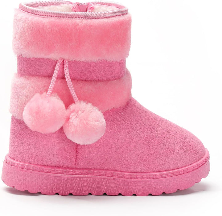 Mädchen Warm Gefütterte Schneestiefel Baby Kinder Plüsch Winterstiefel Flach rutschfeste Stiefel Kle