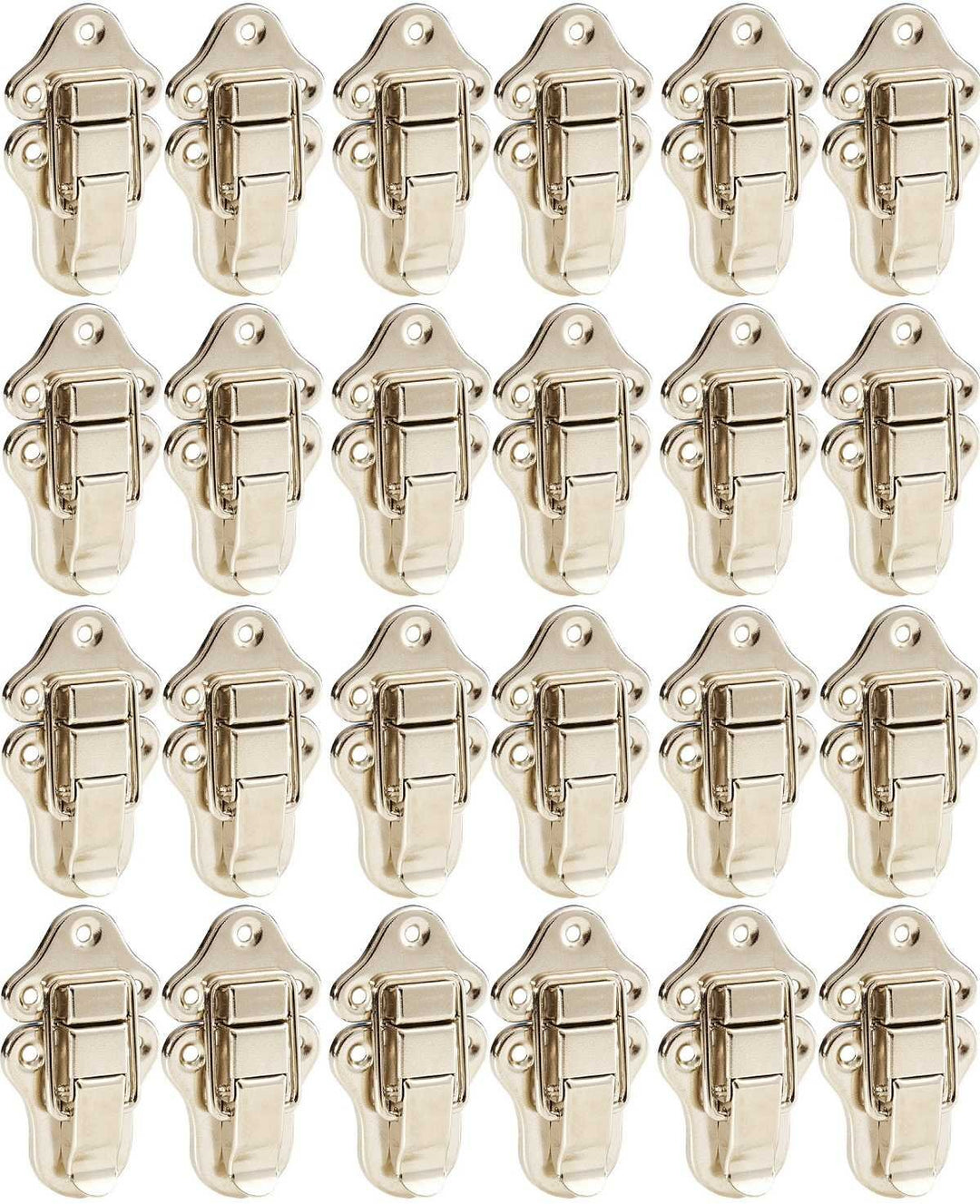 24 x Adam Hall 1607 - Aufbauschloss mittel 69 x 38 x 11 mm - Schnapp-Schloss, Kisten-Koffer-Schloss-