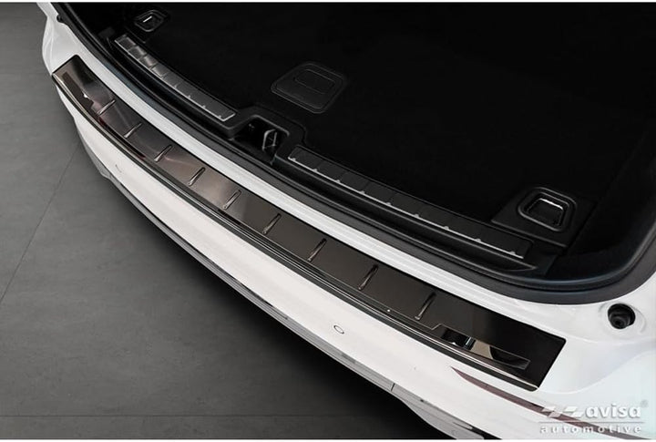 Avisa Schwarz Edelstahl Heckstossstangenschutz kompatibel mit Volvo XC60 II 2017-2021 & Facelift 202