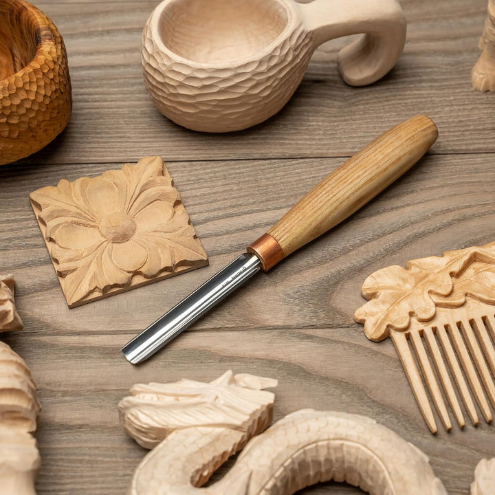 BeaverCraft Hohleisen zum Holzschnitzen K9/10 Holzschnitzerei kompakter Meissel Holzschnitzmesser fü