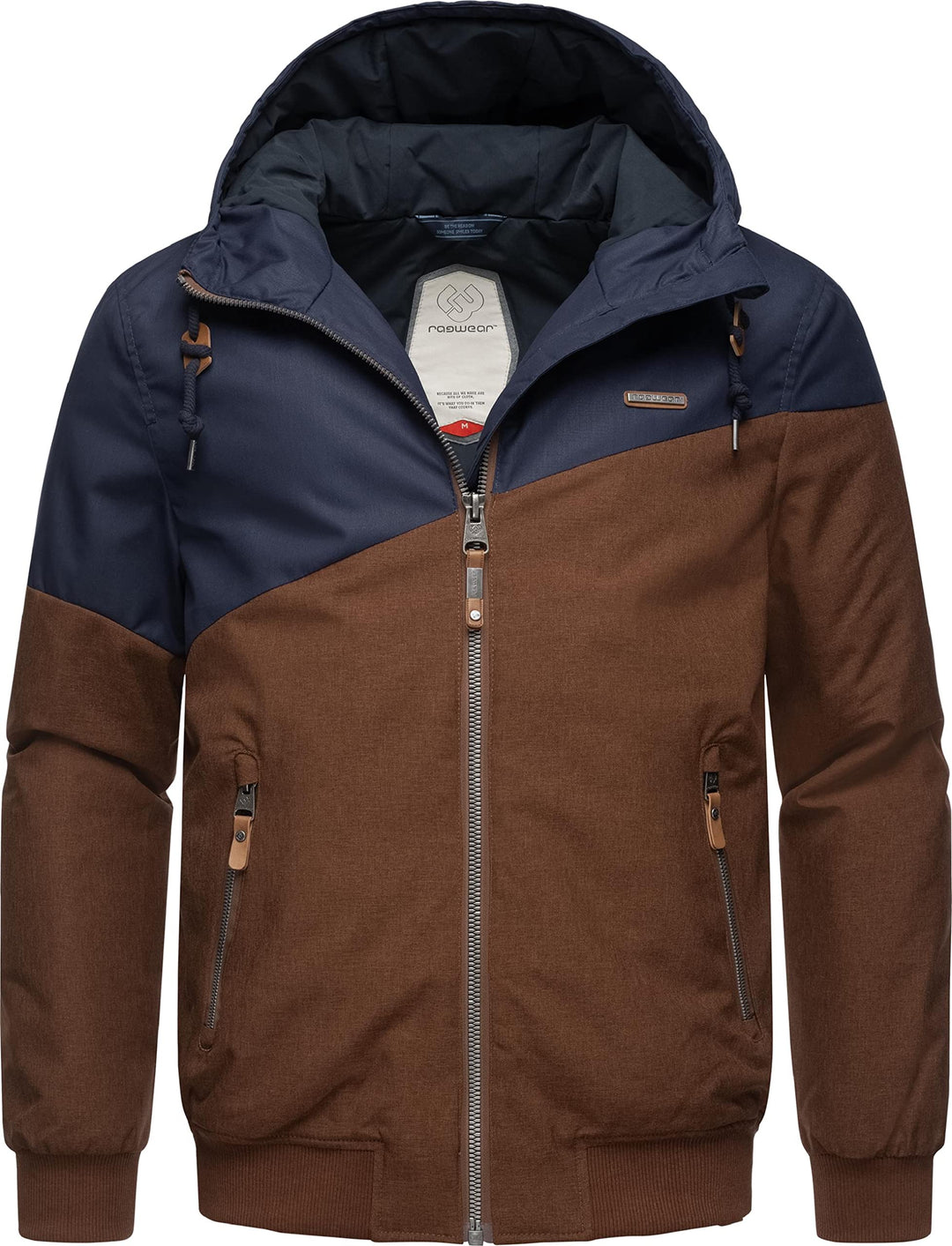Ragwear Herren warme Winterjacke kurz mit Verstellbarer Kapuze Wings S-3XL 3XL Cinnamon, 3XL Cinnamo