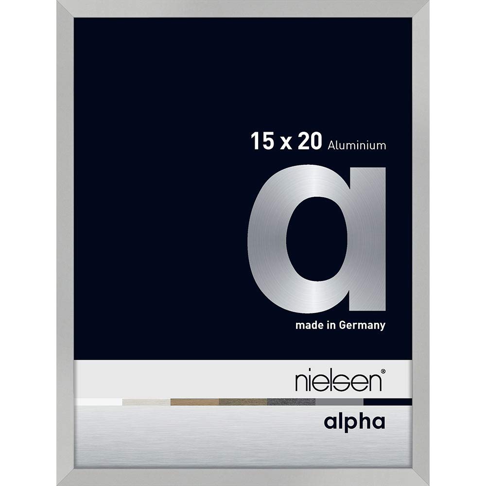nielsen Aluminium Bilderrahmen Alpha, 15x20 cm, Silber Matt Silber Matt 15 x 20 cm, Silber Matt 15 x