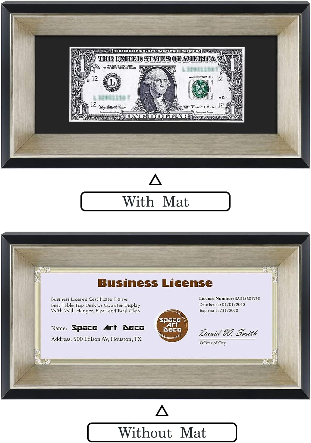 L'Espace Rahmen Art Deco Teppich - First Dollar - Lizenzhalter - Fuss - Sägezahn Kleiderbügel - Wand