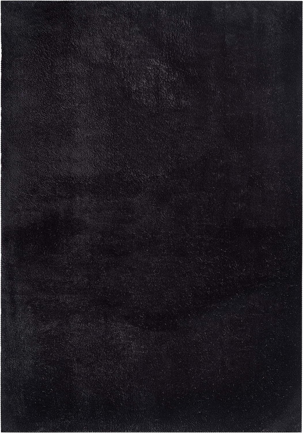 Mia's Teppiche Olivia Wohnzimmer/Schlafzimmer Teppich - waschbar - 120 cm Rund, Schwarz 120 cm Rund