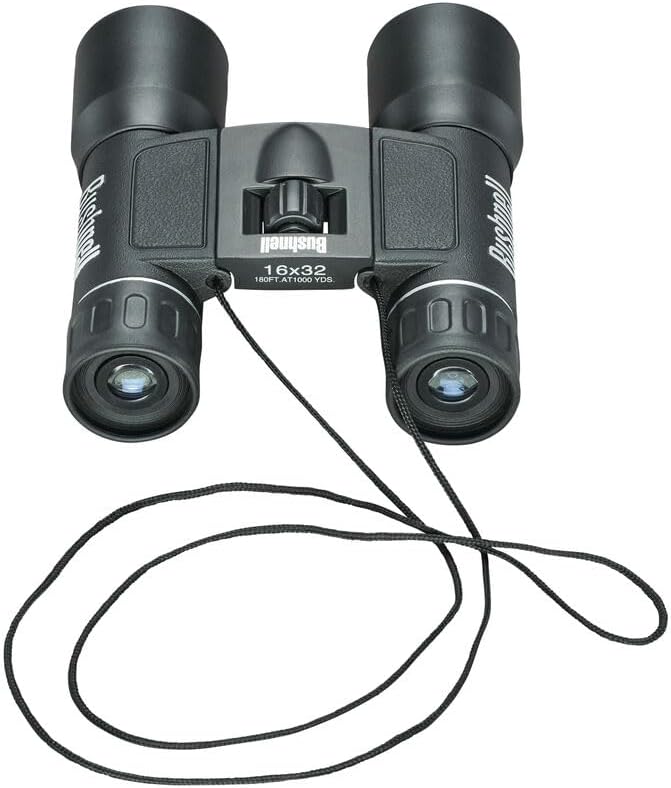 Bushnell, kompaktes, zusammenklappbares Dachkantprismen-Fernglas der Powerview-Serie grau 16 x 32mm