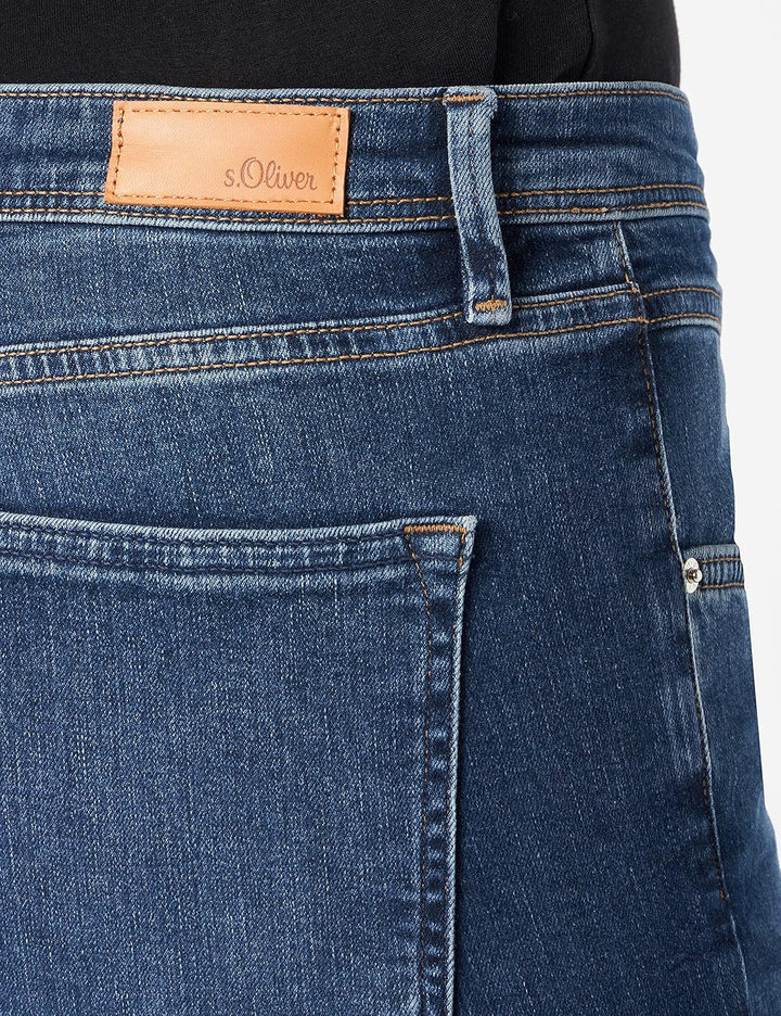s.Oliver Damen Hose lang Betsy Slim Leg 34W / 32L Dark Blue Stretche, 34W / 32L Dark Blue Stretche