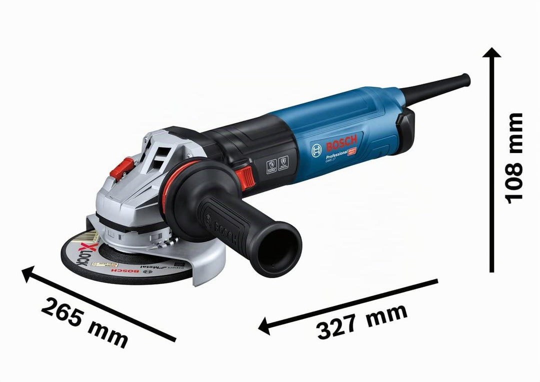 Bosch Professional Winkelschleifer GWS 17-125 S INOX (1.700 Watt, Zusatzhandgriff, Schutzhaube, ankl