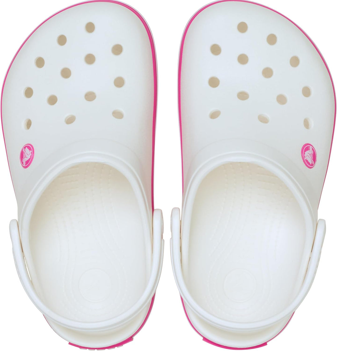 Crocs Unisex Kinder Crocband K Clog 22/23 EU White Pink Crush, 22/23 EU White Pink Crush