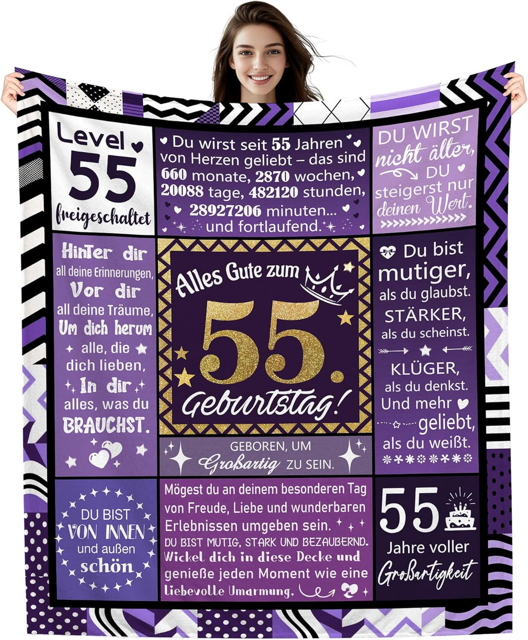 Geburtstagsgeschenk-Decke für Frau Mann Mama Papa Tochter Sohn Schwester Bruder Cousine Beste Freund