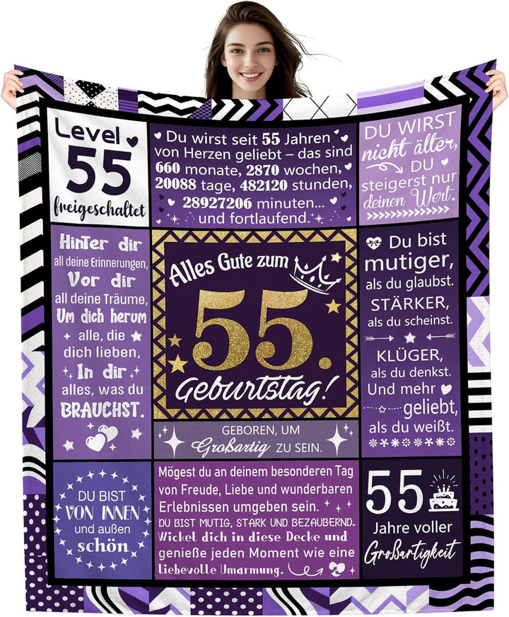 Geburtstagsgeschenk-Decke für Frau Mann Mama Papa Tochter Sohn Schwester Bruder Cousine Beste Freund