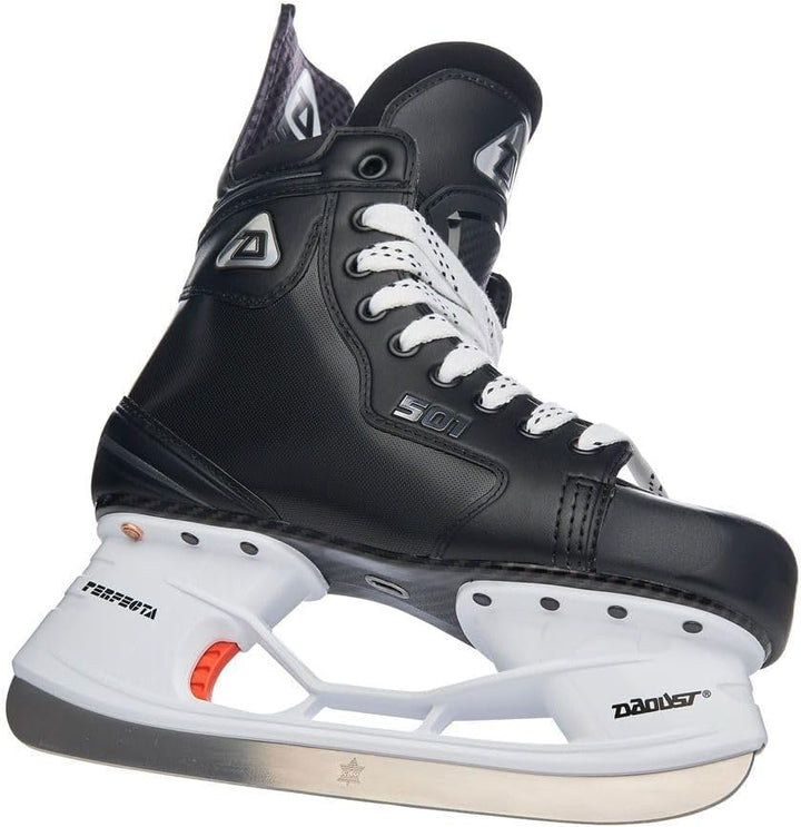 Daoust 501 Intermediate Eishockey Schlittschuhe, Schuhweite: Regulär 5.5 = EU 39 Schwarz, 5.5 = EU 3