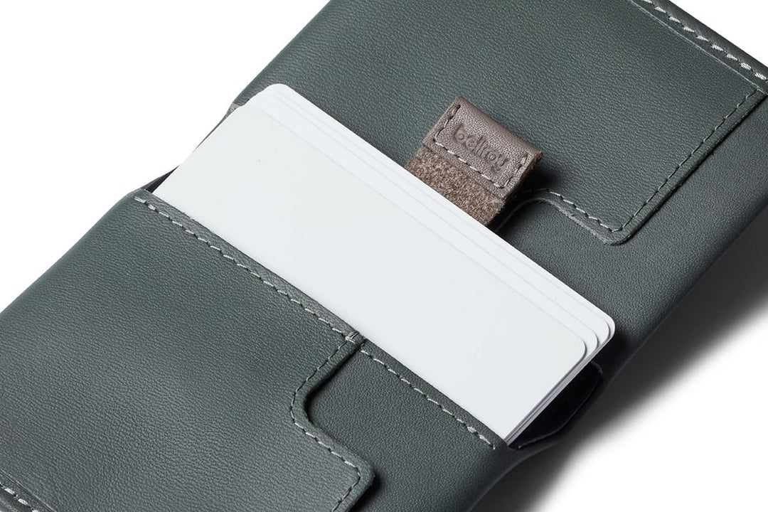 Bellroy Slim Sleeve – kleine, dünne Lederbörse (max. 12 Karten Plus Scheine) Everglade, Everglade