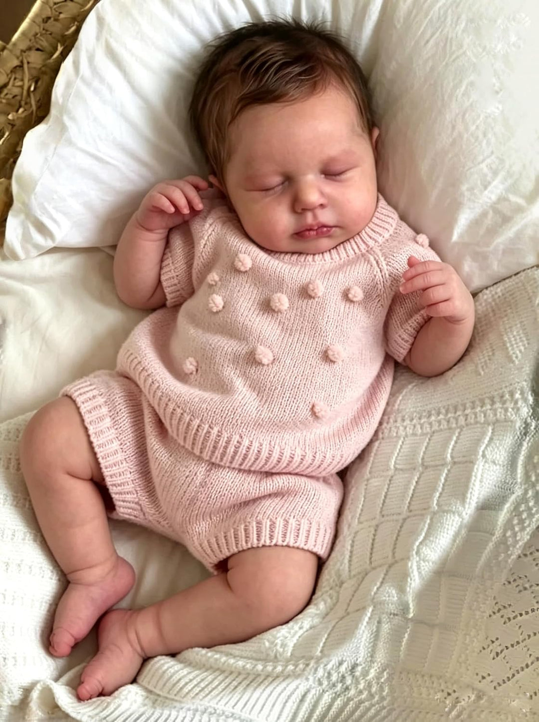 Zero pam Reborn Baby Vollsilikon Lebensecht-50CM Reborn Puppen Lebensecht, Silikon Baby Mädchen, Bab
