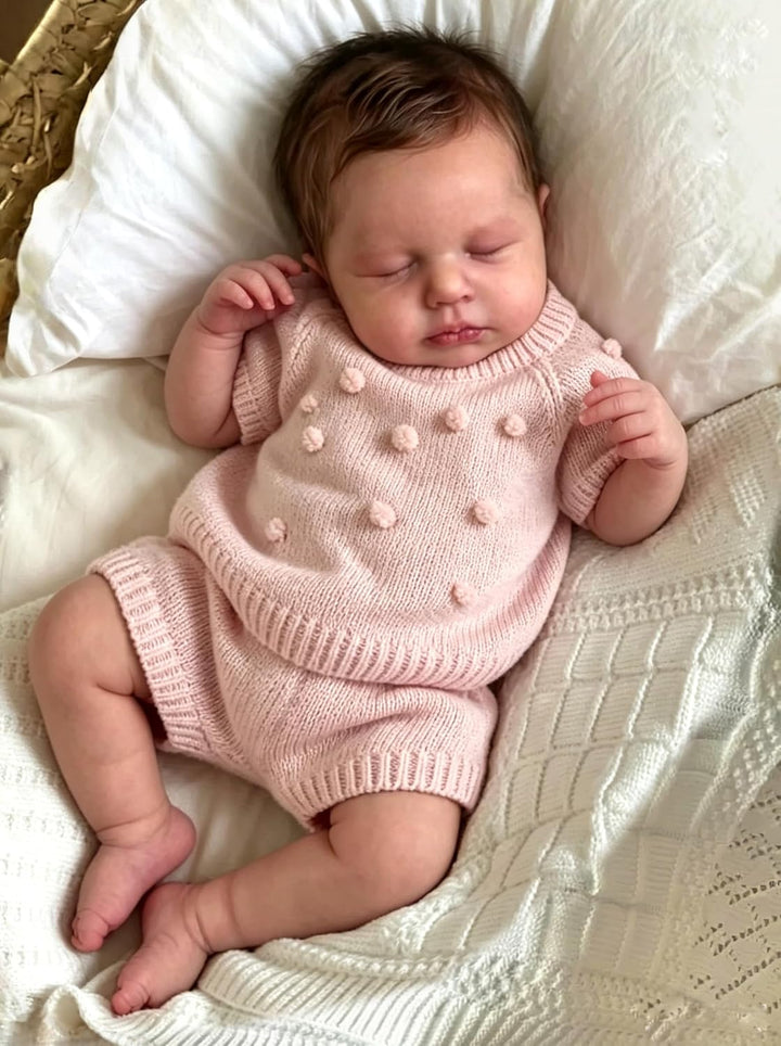Zero pam Reborn Baby Vollsilikon Lebensecht-50CM Reborn Puppen Lebensecht, Silikon Baby Mädchen, Bab