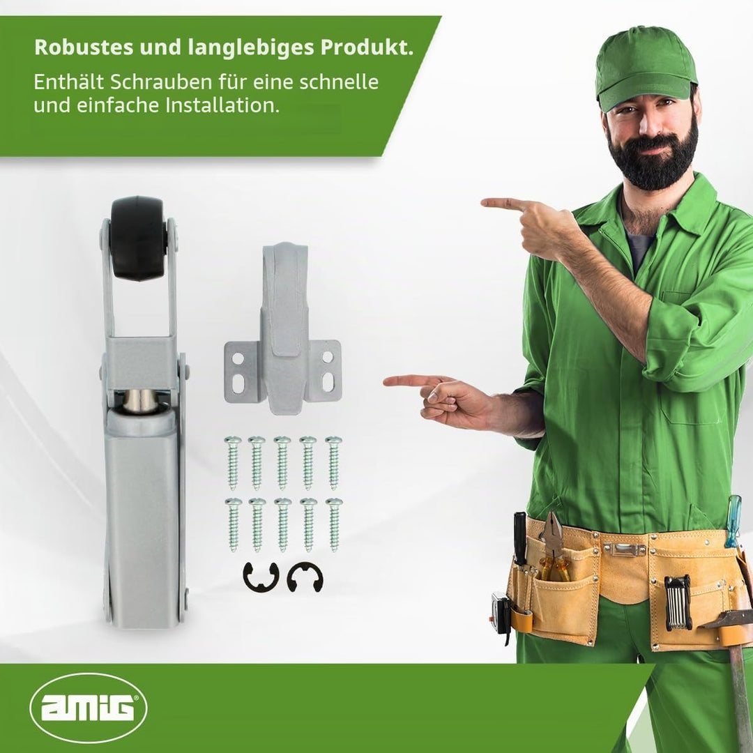 Amig - Türschliesser - Hydraulisch - Aluminium - 108 x 32 mm - Für Türbremse, Türstopper oder Türdäm