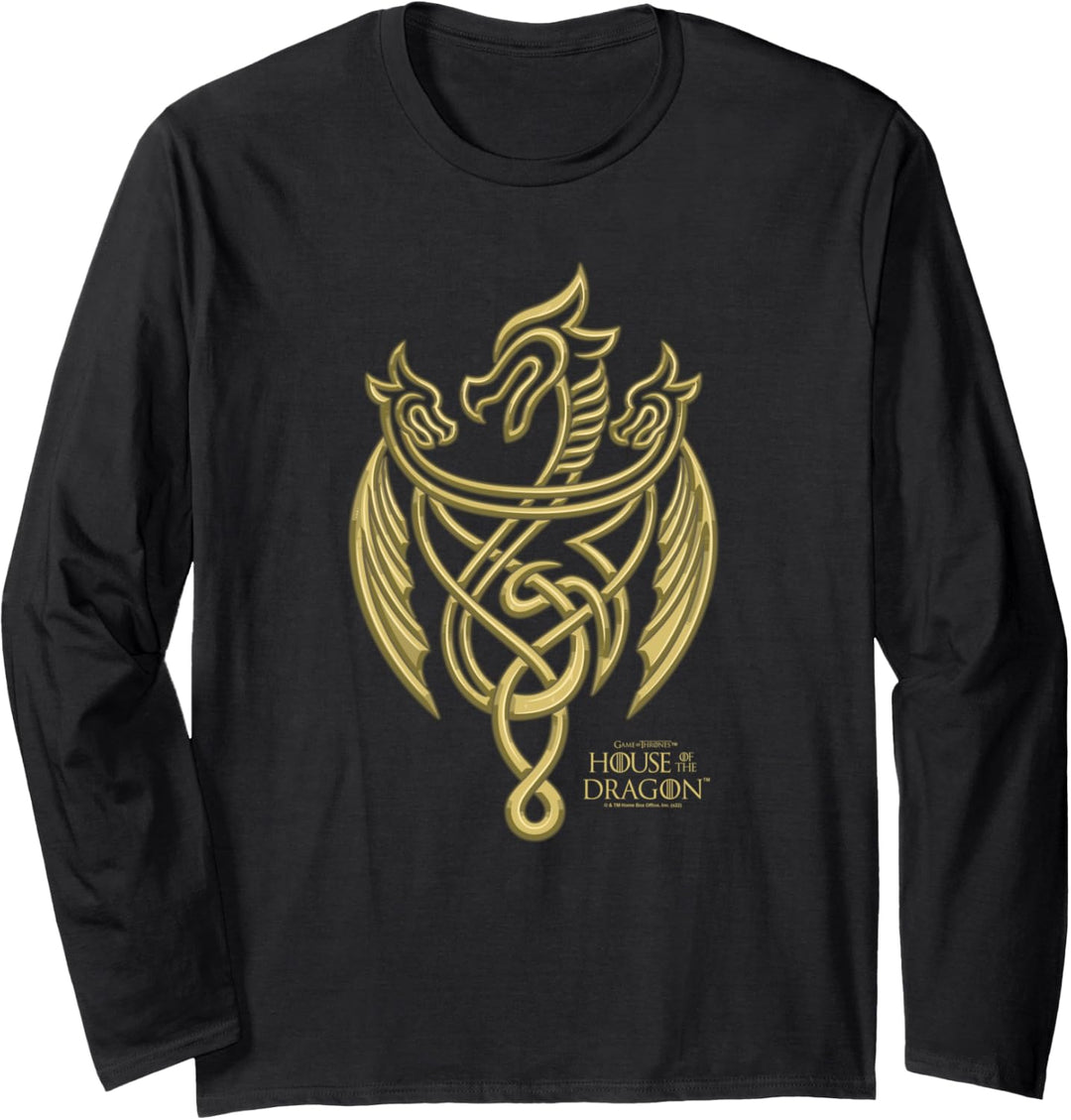 House of the Dragon Gold Dragon Insignia Langarmshirt