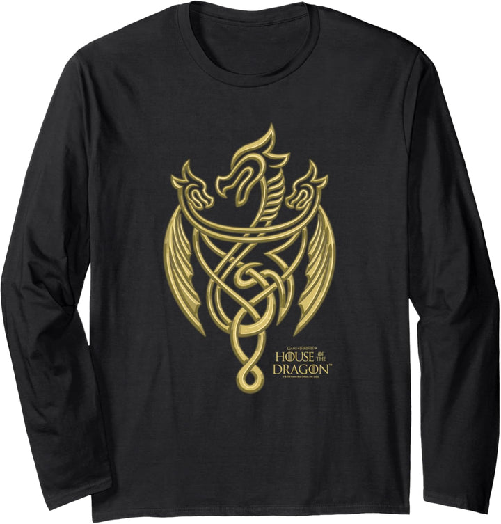 House of the Dragon Gold Dragon Insignia Langarmshirt