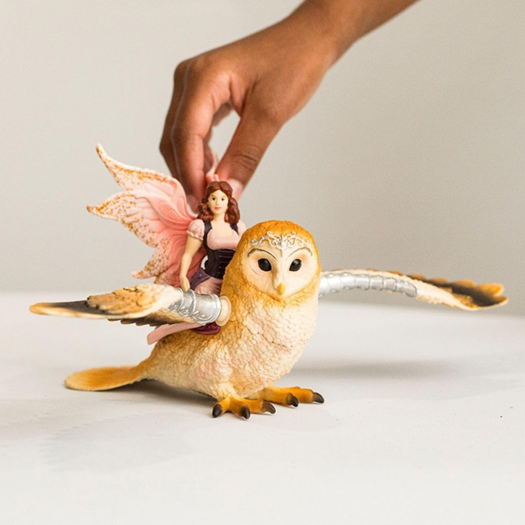 schleich BAYALA 70789 Fliegende Fee mit Funkel Eule Spielset - Zauberhafte Fee und Eulen Figur, Fant