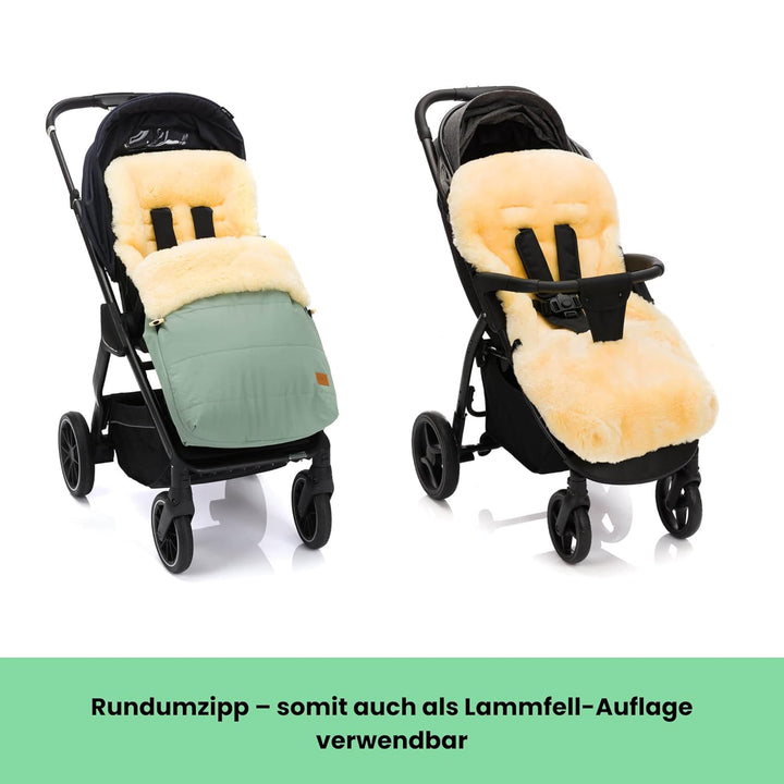 Fillikid Winterfusssack Bernia Lammfell Exklusiv Kinderwagen, Buggy | Winterfusssack wind- & wassera