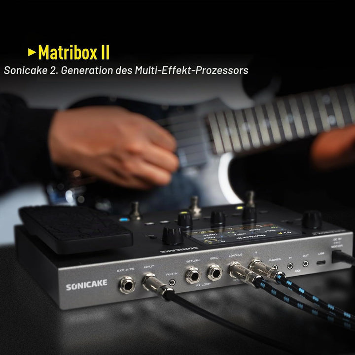 SONICAKE Gitarren Effektpedal Multi-Effekte Prozessor mit Expression Pedal Gitarren Bass Amp Modelin