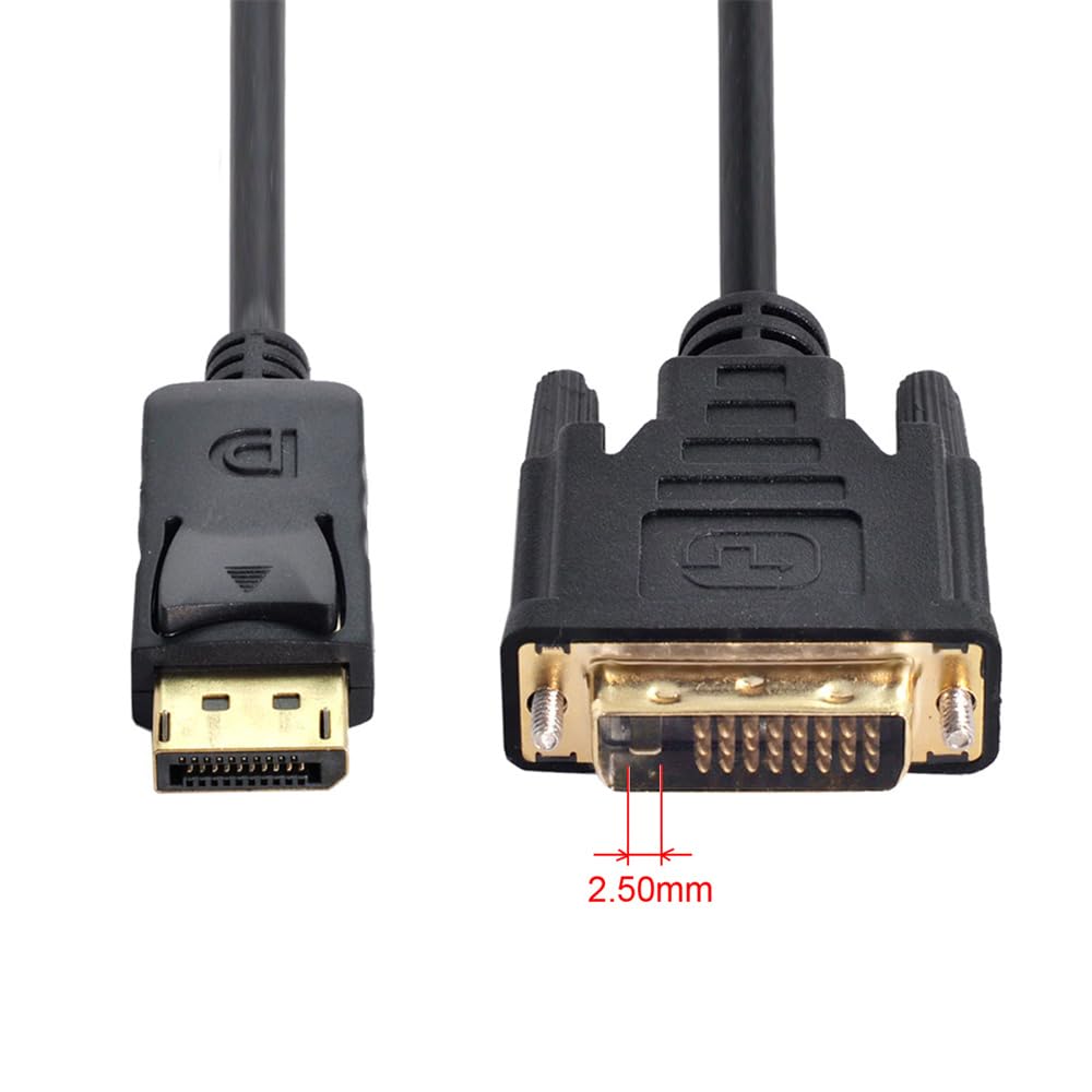 xiwai DP-Stecker-Quelle auf DVI-Stecker, DisplayPort Single-Link-Videokabel, für DVI-Monitor 1,8 m D