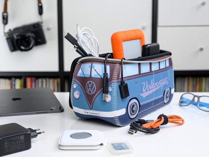 BRISA VW Collection - T1 Bulli Bus Kulturbeutel Kosmetiktasche | Volkswagen Universaltasche Waschbeu