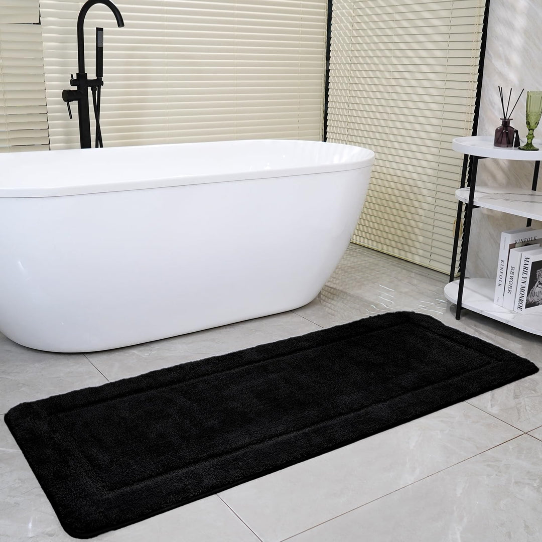 SOANNY Badematte 60x150 cm, Einzelstück, Hochflor Mikrofaser, rutschfest & Waschbar, Saugfähig Gross