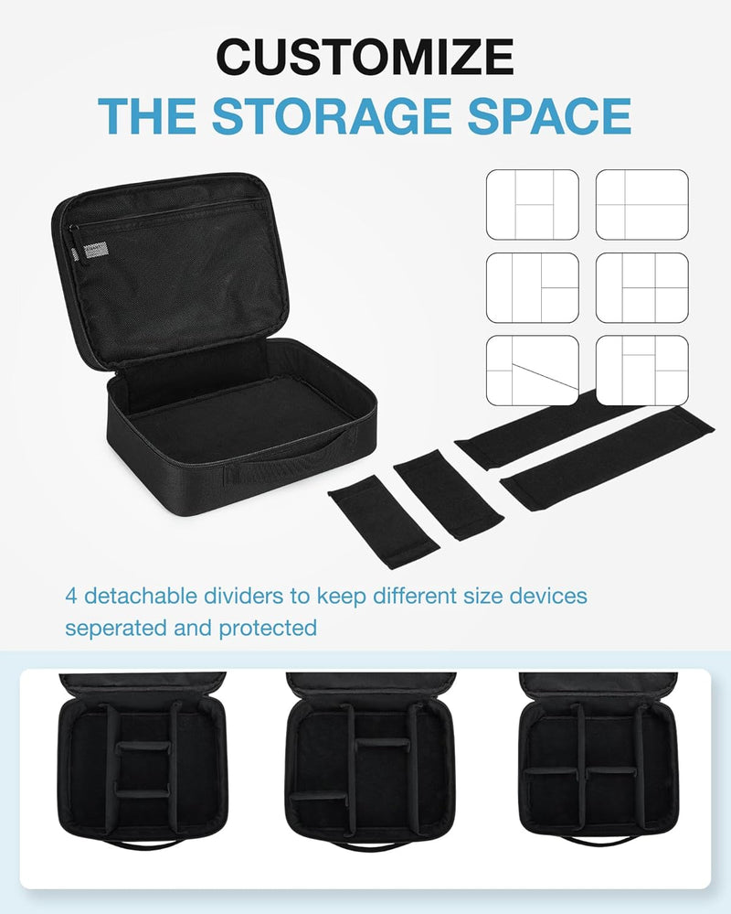 bagsmart Kabeltasche, Doppelte Schichte Elektronik Organizer Reise Elektronische Tasche für Kabel, L