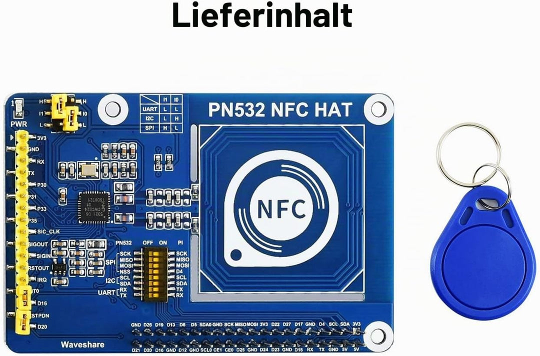 Waveshare PN532 NFC HAT for Raspberry Pi Near Field Communication Support I2C / SPI/UART Interfaces