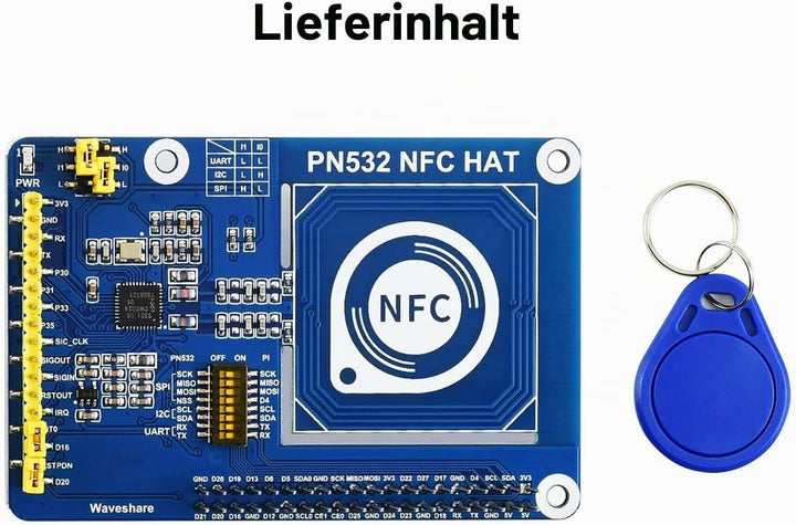 Waveshare PN532 NFC HAT for Raspberry Pi Near Field Communication Support I2C / SPI/UART Interfaces