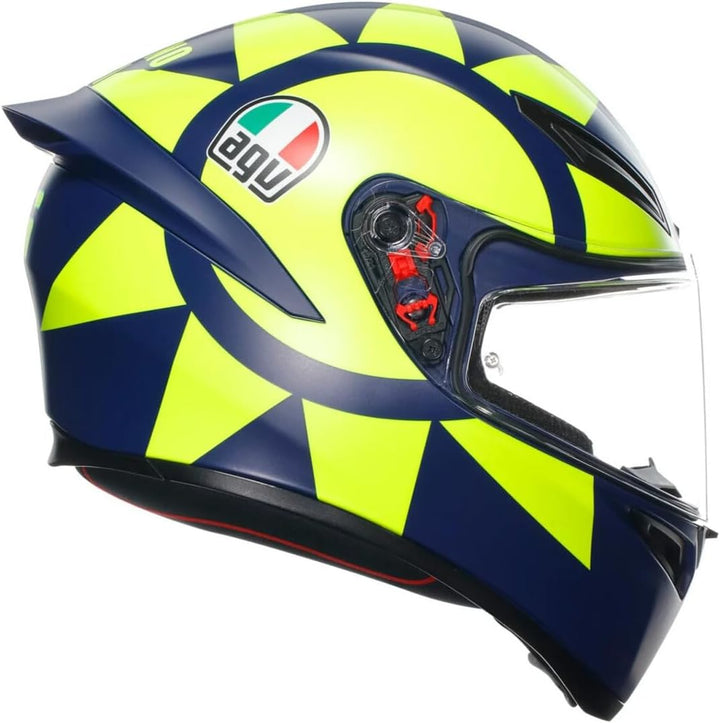 AGV K1 S Helm Unisex - Erwachsene XL blau/gelb, XL blau/gelb