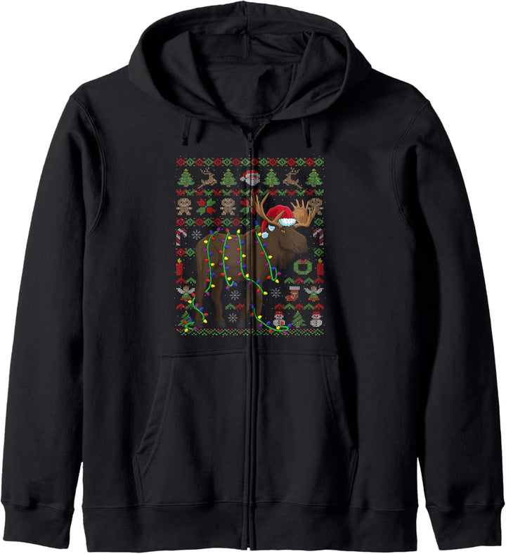 Ugly Christmas Elch Schweden Weihnachten Kapuzenjacke