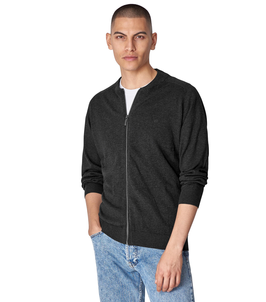 CASAMODA Strickjacke Uni, S Grau